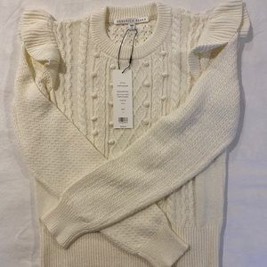 Veronica Beard earl crew neck cable sweater